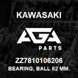 ZZ7810106206 Kawasaki BEARING, BALL 62 MM. | AGA Parts