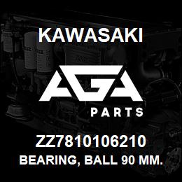 ZZ7810106210 Kawasaki BEARING, BALL 90 MM. | AGA Parts