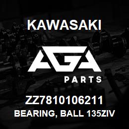 ZZ7810106211 Kawasaki BEARING, BALL 135ZIV ZV-2 | AGA Parts