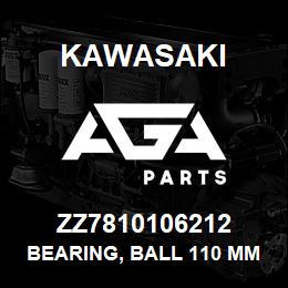 ZZ7810106212 Kawasaki BEARING, BALL 110 MM. | AGA Parts