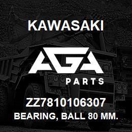 ZZ7810106307 Kawasaki BEARING, BALL 80 MM. | AGA Parts