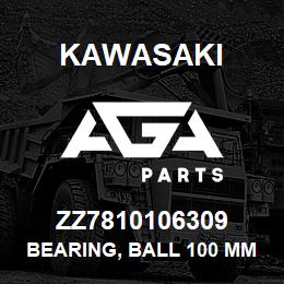 ZZ7810106309 Kawasaki BEARING, BALL 100 MM. | AGA Parts