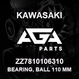 ZZ7810106310 Kawasaki BEARING, BALL 110 MM. | AGA Parts