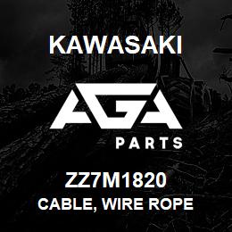 ZZ7M1820 Kawasaki CABLE, WIRE ROPE | AGA Parts