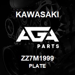 ZZ7M1999 Kawasaki PLATE | AGA Parts