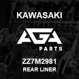 ZZ7M2981 Kawasaki REAR LINER | AGA Parts