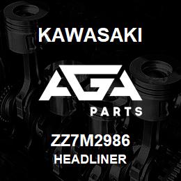 ZZ7M2986 Kawasaki HEADLINER | AGA Parts