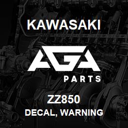 ZZ850 Kawasaki DECAL, WARNING | AGA Parts