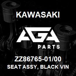 ZZ86765-01/00 Kawasaki SEAT ASSY, BLACK VINYL | AGA Parts