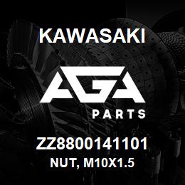 ZZ8800141101 Kawasaki NUT, M10X1.5 | AGA Parts