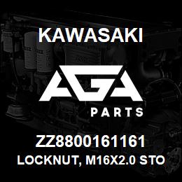 ZZ8800161161 Kawasaki LOCKNUT, M16X2.0 STOVER-TYPE | AGA Parts