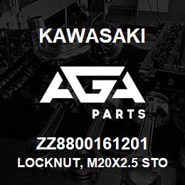 ZZ8800161201 Kawasaki LOCKNUT, M20X2.5 STOVER-TYPE | AGA Parts