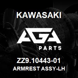 ZZ9.10443-01 Kawasaki ARMREST ASSY-LH | AGA Parts