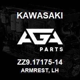 ZZ9.17175-14 Kawasaki ARMREST, LH | AGA Parts