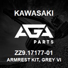 ZZ9.17177-01 Kawasaki ARMREST KIT, GREY VINYL | AGA Parts