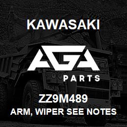 ZZ9M489 Kawasaki ARM, WIPER SEE NOTES | AGA Parts