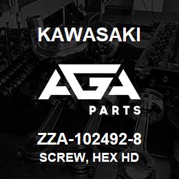 ZZA-102492-8 Kawasaki SCREW, HEX HD | AGA Parts