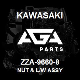 ZZA-9660-8 Kawasaki NUT & L/W ASSY | AGA Parts