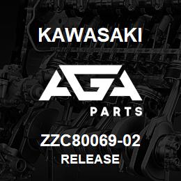 ZZC80069-02 Kawasaki RELEASE | AGA Parts