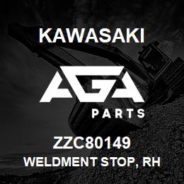 ZZC80149 Kawasaki WELDMENT STOP, RH | AGA Parts