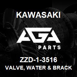 ZZD-1-3516 Kawasaki VALVE, WATER & BRACKET ASSY | AGA Parts