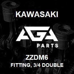 ZZDM6 Kawasaki FITTING, 3/4 DOUBLE BARBED | AGA Parts