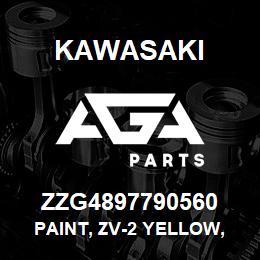 ZZG4897790560 Kawasaki PAINT, ZV-2 YELLOW, GALLON | AGA Parts