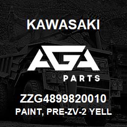 ZZG4899820010 Kawasaki PAINT, PRE-ZV-2 YELLOW, GALLON | AGA Parts