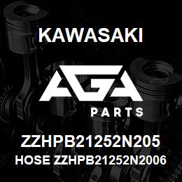 ZZHPB21252N205 Kawasaki HOSE ZZHPB21252N20060 | AGA Parts