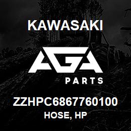 ZZHPC6867760100 Kawasaki HOSE, HP | AGA Parts