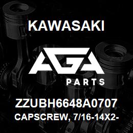 ZZUBH6648A0707 Kawasaki CAPSCREW, 7/16-14X2-3/4HEX GR8 | AGA Parts
