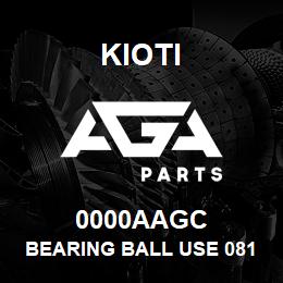 0000AAGC Kioti BEARING BALL USE 08101-06007 DNR V | AGA Parts