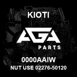 0000AAIW Kioti NUT USE 02276-50120 DNR V | AGA Parts