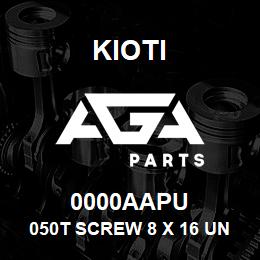 0000AAPU Kioti 050T SCREW 8 X 16 UNI 5931 | AGA Parts