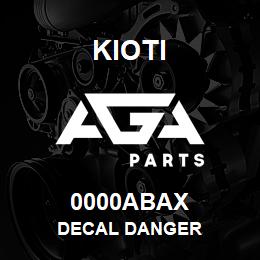 0000ABAX Kioti DECAL DANGER | AGA Parts