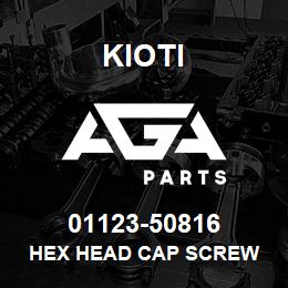 01123-50816 Kioti HEX HEAD CAP SCREW | AGA Parts