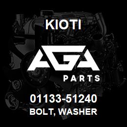 01133-51240 Kioti BOLT, WASHER | AGA Parts