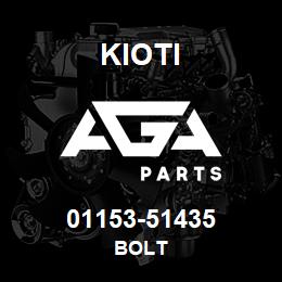 01153-51435 Kioti BOLT | AGA Parts