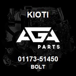 01173-51450 Kioti BOLT | AGA Parts