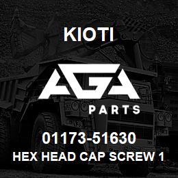 01173-51630 Kioti HEX HEAD CAP SCREW 16MMX30MM V | AGA Parts