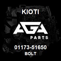 01173-51650 Kioti BOLT | AGA Parts