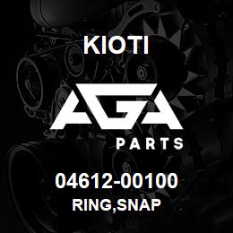 04612-00100 Kioti RING,SNAP | AGA Parts