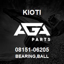 08151-06205 Kioti BEARING,BALL | AGA Parts