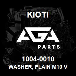 1004-0010 Kioti WASHER, PLAIN M10 V | AGA Parts