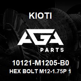 10121-M1205-B0 Kioti HEX BOLT M12-1.75P 110L | AGA Parts