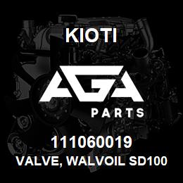 111060019 Kioti VALVE, WALVOIL SD100-6 V | AGA Parts