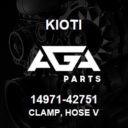 14971-42751 Kioti CLAMP, HOSE V | AGA Parts