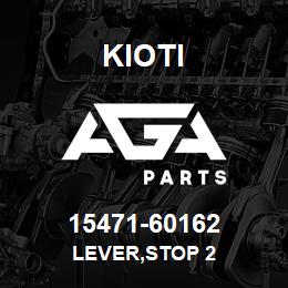 15471-60162 Kioti LEVER,STOP 2 | AGA Parts