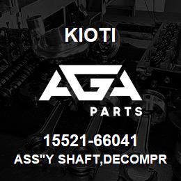 15521-66041 Kioti ASS'Y SHAFT,DECOMPRESS OBS V | AGA Parts