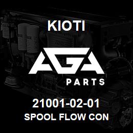 21001-02-01 Kioti SPOOL FLOW CON | AGA Parts